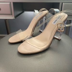 Clear strap heels